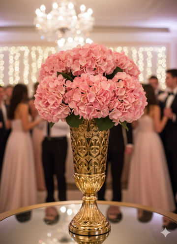 Pastel Pink Hydrangea Stem Set - Lifelike Artificial Flowers for Home Decor, Weddings, and Crafts - Soft Pink Blooms, Realistic Design, Versatile Floral Arrangements, Floral Home by Artificial Flowers